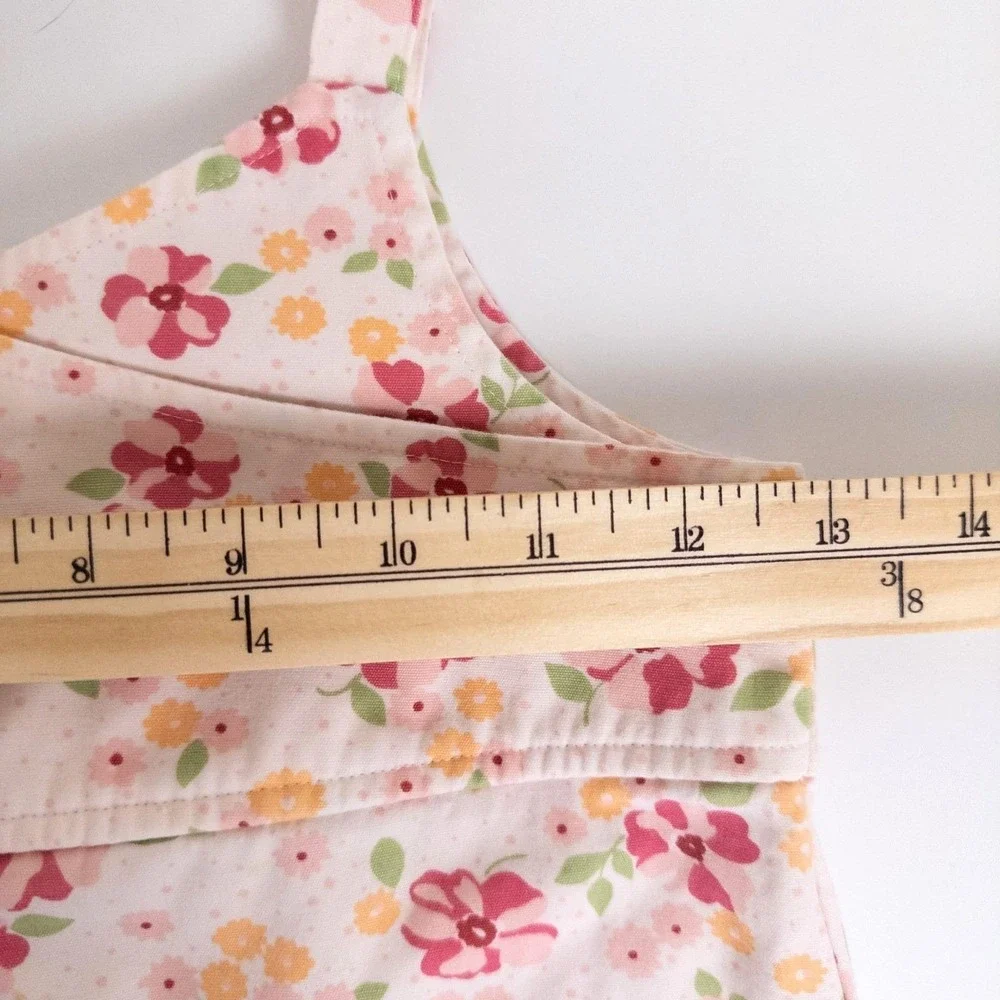Old Navy‎ Floral Jumper Dress Set Kids 4T Pink Vintage Y2K Cotton Bloomers 2pc